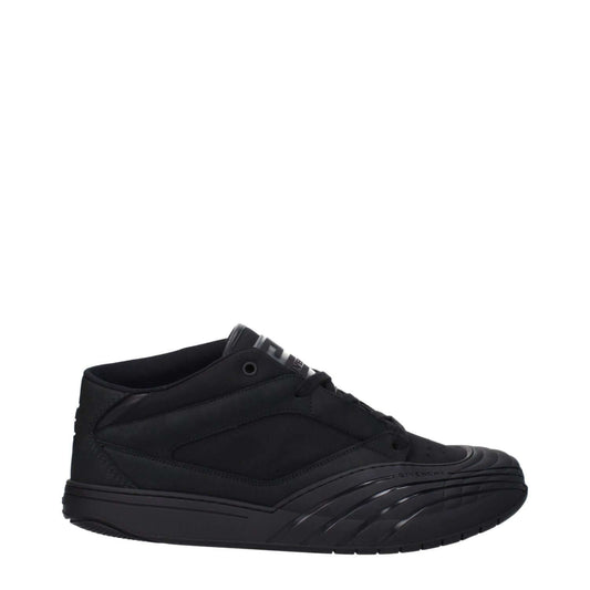 Givenchy Black Fabric Low Top Sneakers with logos and rubber sole, round toe, lace-up closure, and low flat heel. MPN: BH009KH1QA001.