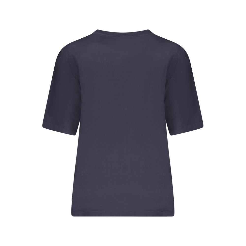 Back view of Guess Jeans Blue Cotton Women T-Shirt