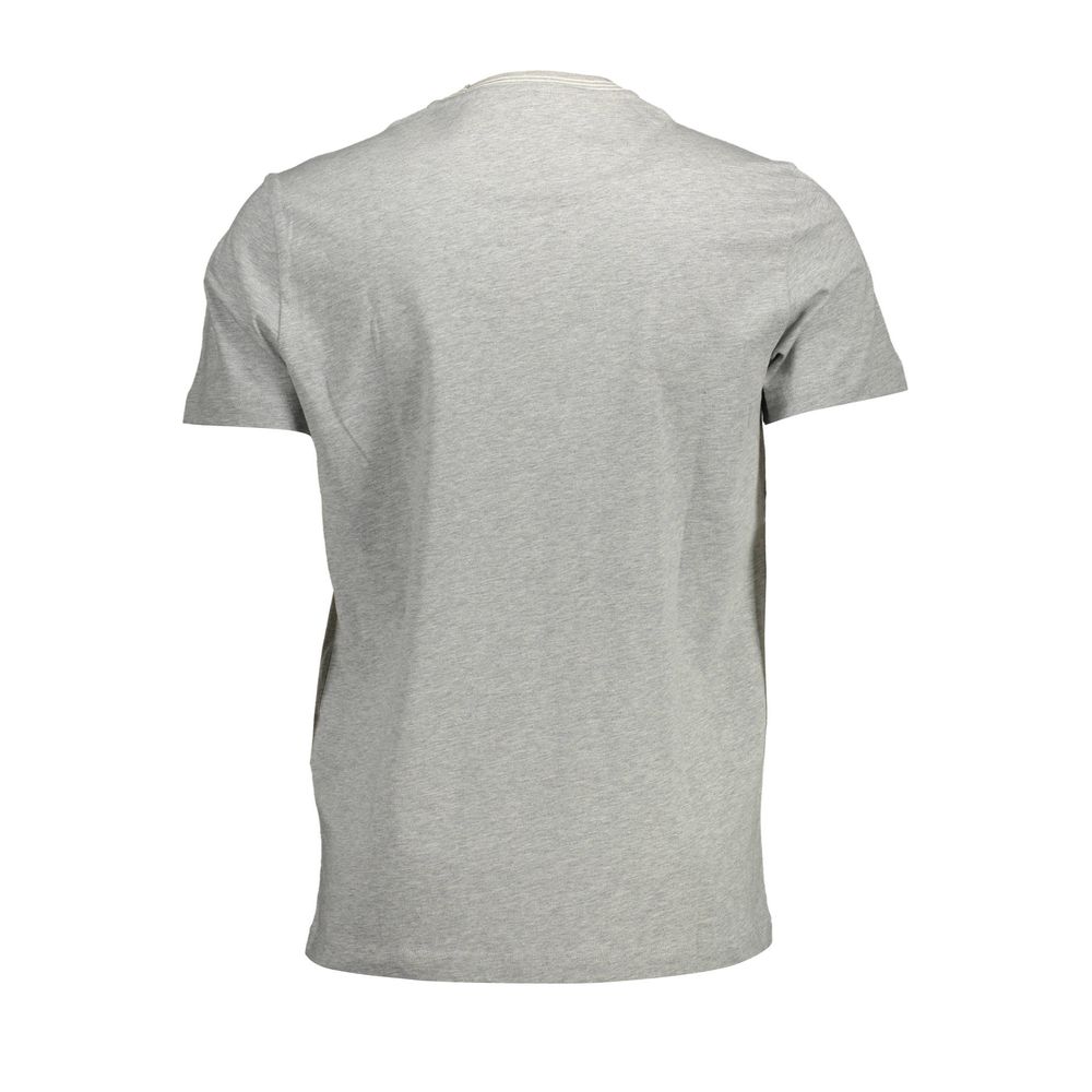 Harmont & Blaine Brown Cotton Men T-Shirt, rear view showing short sleeves and classic crew neck design, ideal for casual luxury.