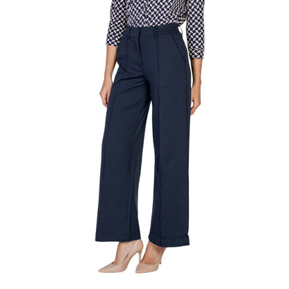 ICHI Blue Polyester Pant
