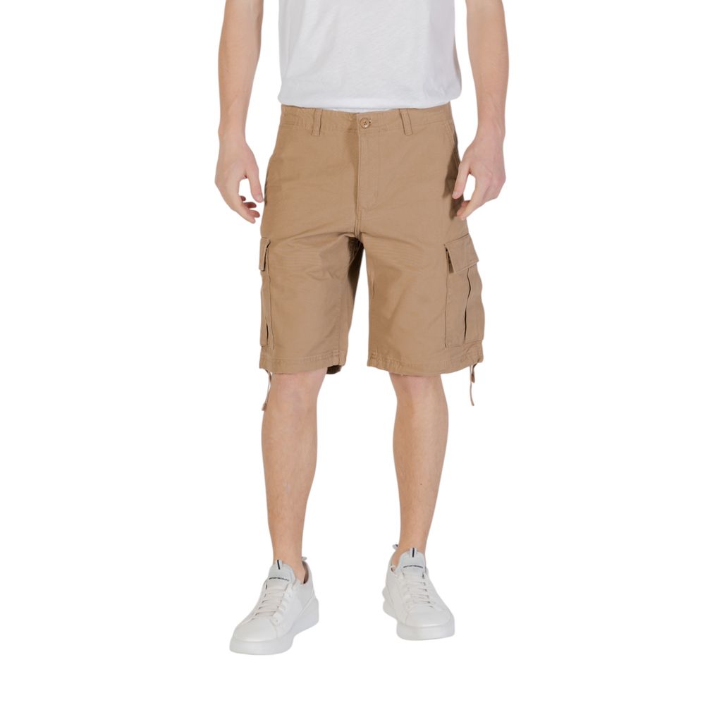 Jack Jones Beige Cotton Bermuda Shorts