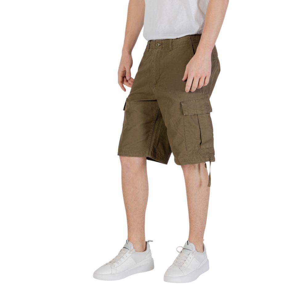 Jack Jones Green Cotton Bermuda Shorts