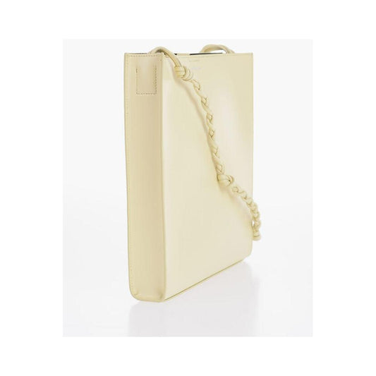 Jil Sander Jil Sander Leather Slim TANGLE Shoulder Bag with Woven Shoulder Strap JIP617238GD