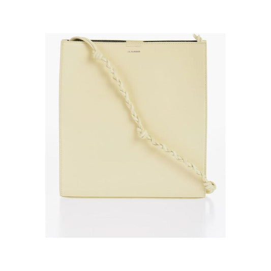 Jil Sander Jil Sander Leather Slim TANGLE Shoulder Bag with Woven Shoulder Strap JIP617238GD
