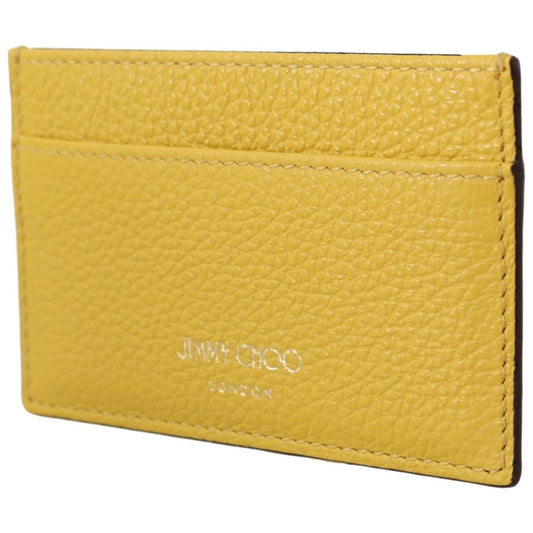 Jimmy Choo Jimmy Choo Sunshine Yellow Leather Card Holder 194611097839