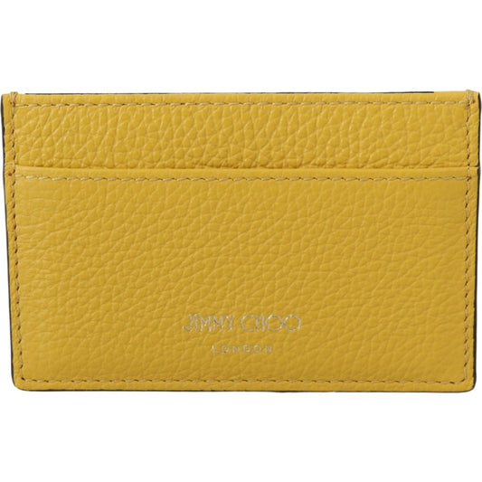 Jimmy Choo Jimmy Choo Sunshine Yellow Leather Card Holder 194611097839