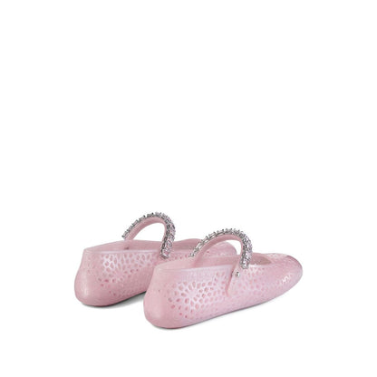 Jimmy Choo The Jelly Ballerina Flats with Crystal Embellishment