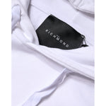 John Richmond White Logo Cotton Hooded Sweatshirt Sweater TSH87037-52