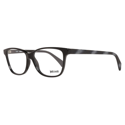 Just Cavalli Black Plastic Glasses (Frames) for women, model JC0686-001-54, featuring black plastic material with 54/13/140 mm dimensions.