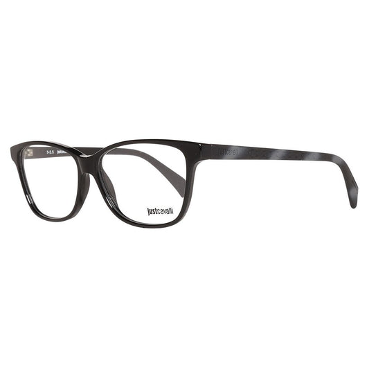 Just Cavalli Black Plastic Glasses (Frames) for women, model JC0686-001-54, featuring black plastic material with 54/13/140 mm dimensions.