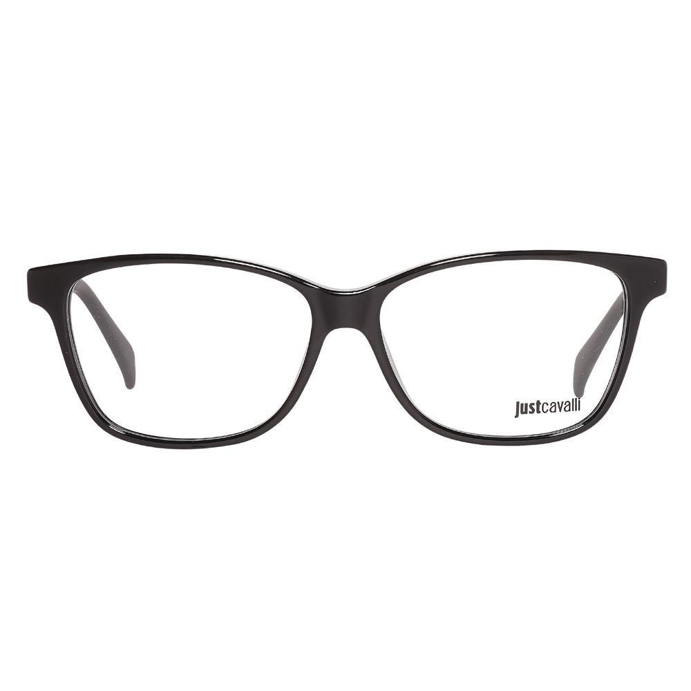 Just Cavalli Black Plastic Glasses (Frames) JC0686-001-54 front view with black color frame made of plastic.