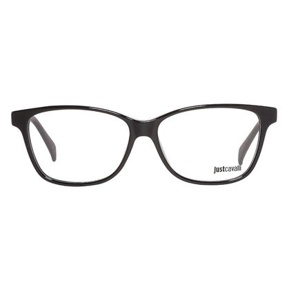Just Cavalli Black Plastic Glasses (Frames) JC0686-001-54 front view with black color frame made of plastic.