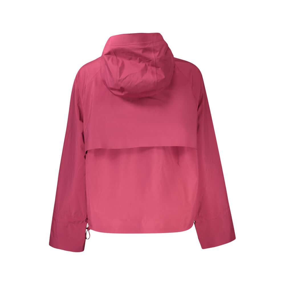 K-WAY Purple Polyester Jackets & Coat with hood, long sleeves, visible back view.