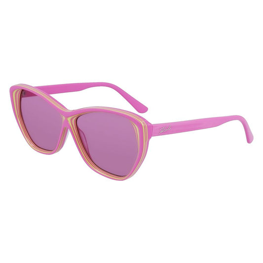Karl Lagerfeld Multicolor Acetate Sunglasses in pink with cat-eye design, size 58/13/140 mm, model KL6103S-664