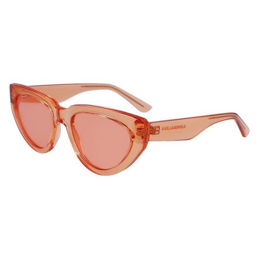 Karl Lagerfeld Orange Injected Sunglasses with 54/19/140 mm dimensions, stylish eyewear for women.
