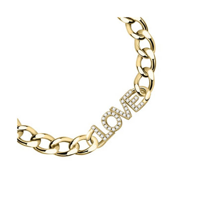 LA PETITE STORY JEWELRY Mod. LPS05ASD35 gold chain bracelet with 'LOVE' detail