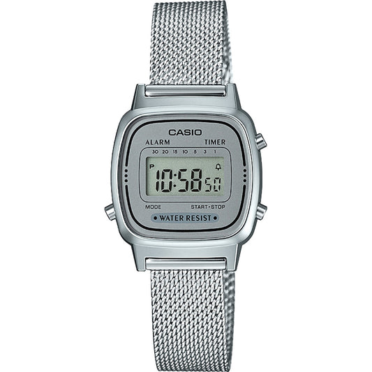 CASIO VINTAGE Mod. ICONIC MINI STEEL SILVER MESH