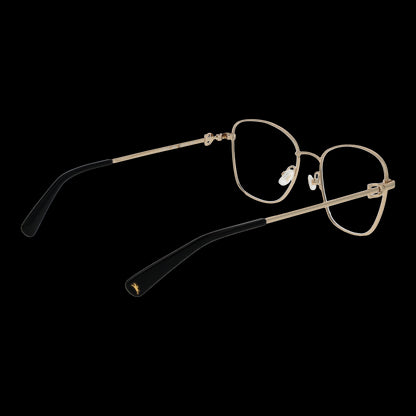 LONGCHAMP MOD. LO2133 52720 stylish ladies' eyeglasses with elegant design, featuring thin gold frames and black temple tips.