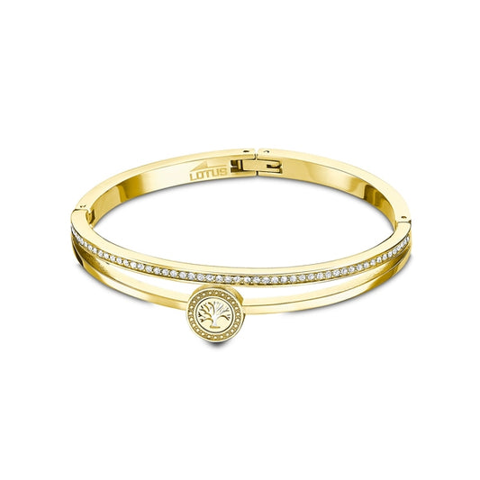 Gold bracelet featuring LOTUS JEWELS JEWELRY Mod. LS2121-2/3 with diamond accents