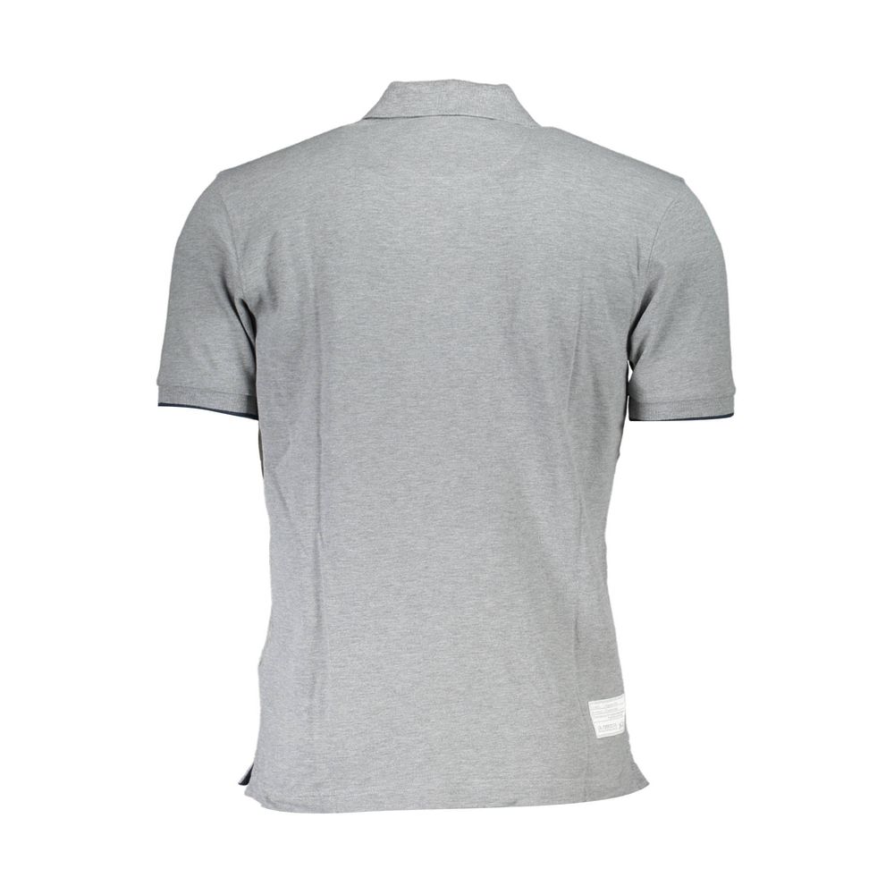 La Martina Brown Cotton Men Polo Shirt showcasing back view with elegant design and fine craftsmanship.