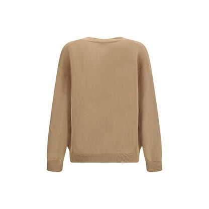 Laneus Beige Merino Wool Cardigan