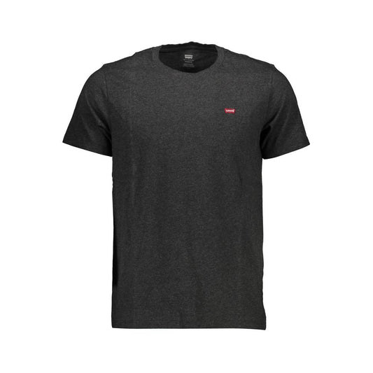Levi's Brown Cotton Men T-Shirt with crew neck and short sleeves, showcasing classic logo for timeless fashion.