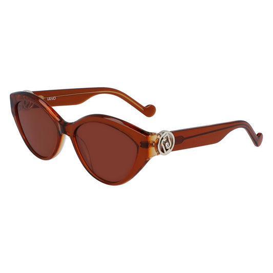 Liu Jo Brown Acetate Sunglasses with category 3 lenses, model LJ767SR-216, size 56/16/140mm in brown acetate frame.