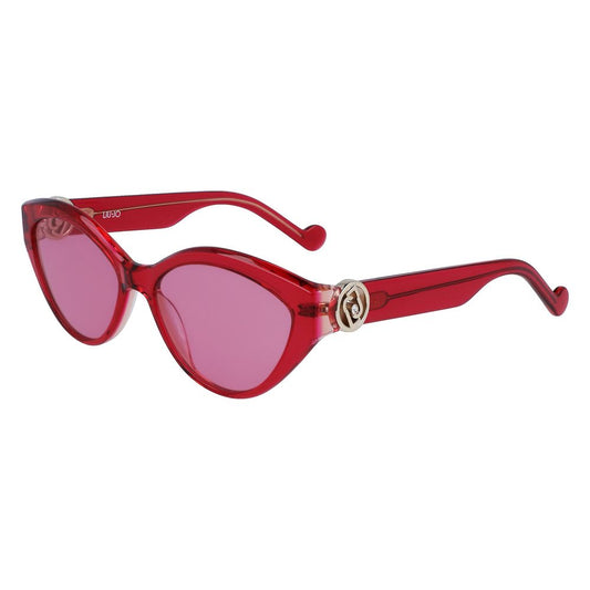 Liu Jo Multicolor Acetate Sunglasses in pink with acetate frame and 56/16/140 mm measurements, perfect for stylish women.