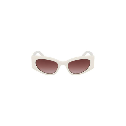 Liu Jo White Acetate Women Sunglasses with brown tinted lenses offering style and UV protection.