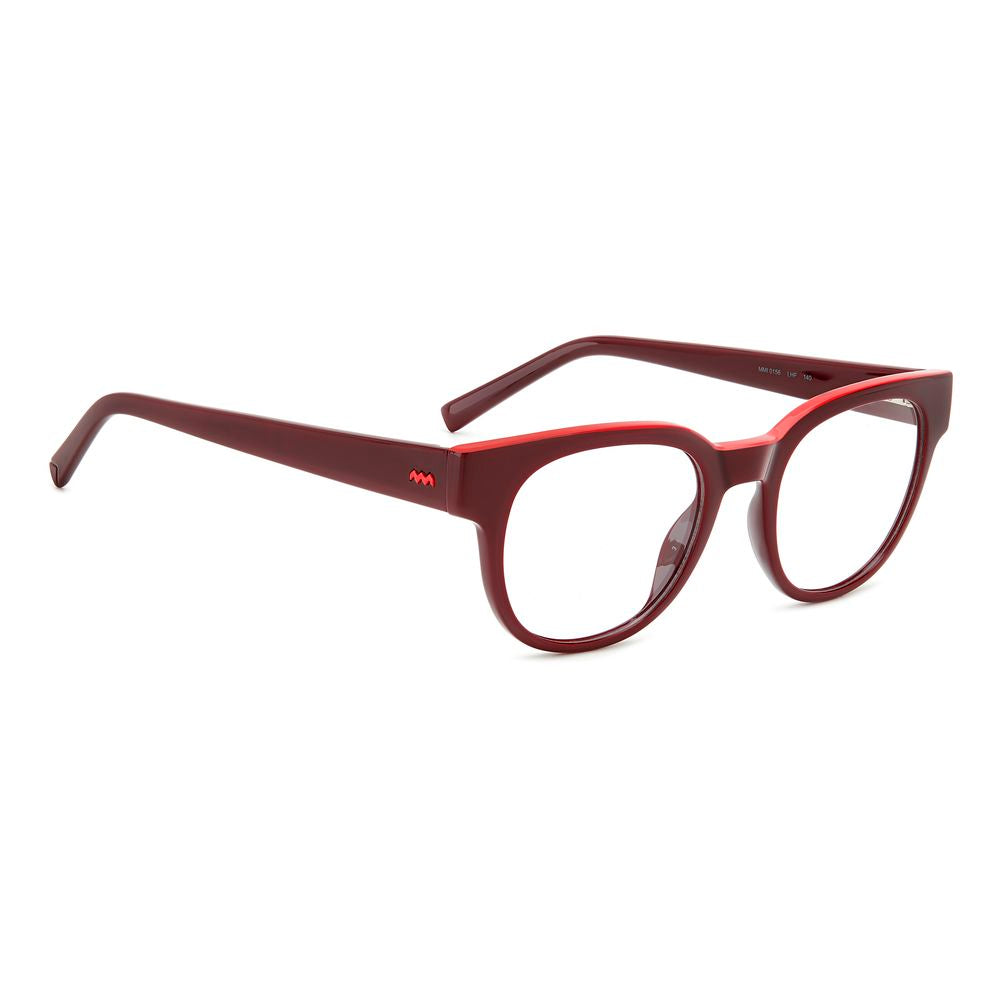 M Missoni Red Resin Glasses (Frames) with 48/19/140 mm size, women's eyewear in vibrant red.
