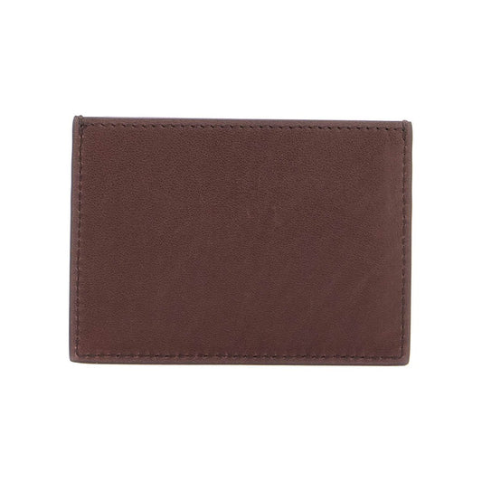 Thom Browne compact dark brown calfskin credit card holder Small Leather Goods Thom Browne Dark Olive Green