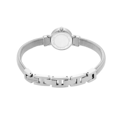 Back view of MICHAEL KORS Mod. GRAMERCY ladies wristwatch with 22mm case, shown in official packaging.