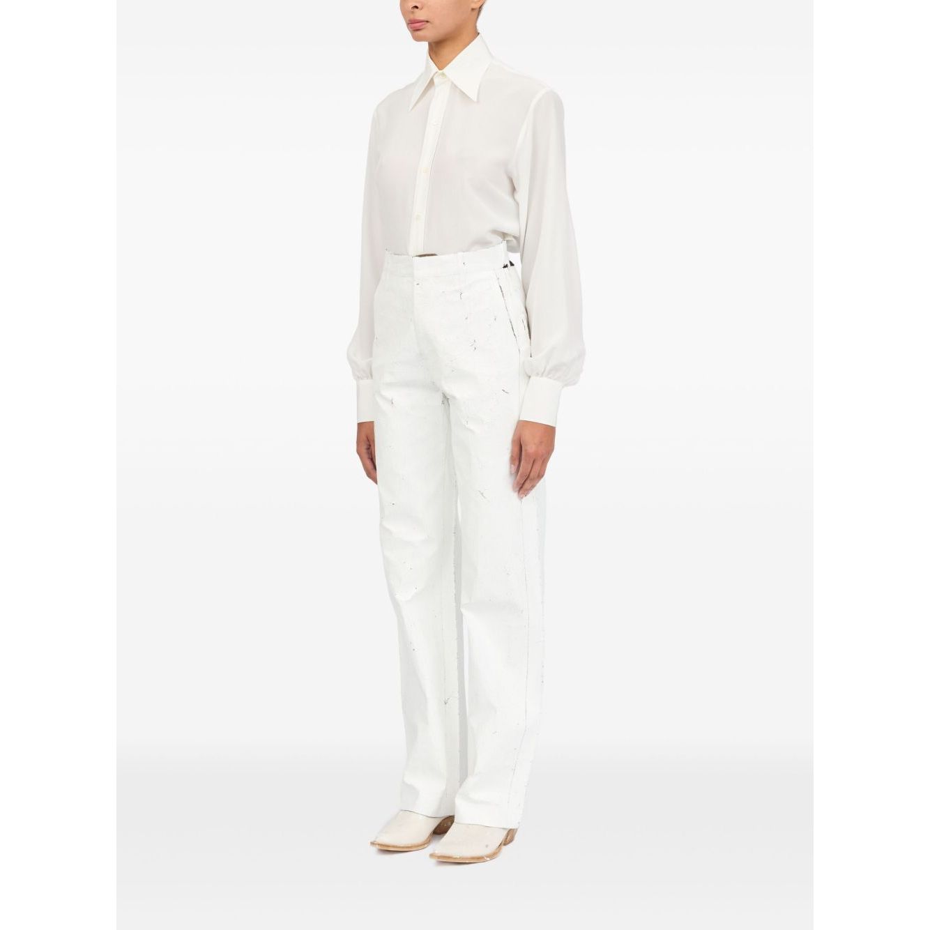 MM6 Maison Margiela Trousers White