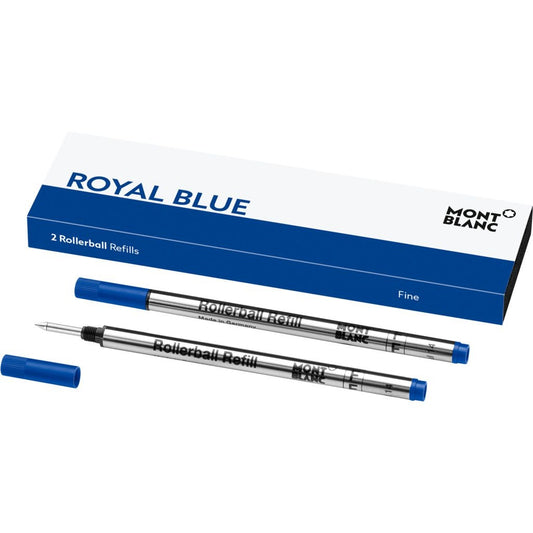 MONTBLANC Mod. ROYAL BLUE - BALLPOINT PEN REFILLS - FINE - 2 PCS 128232