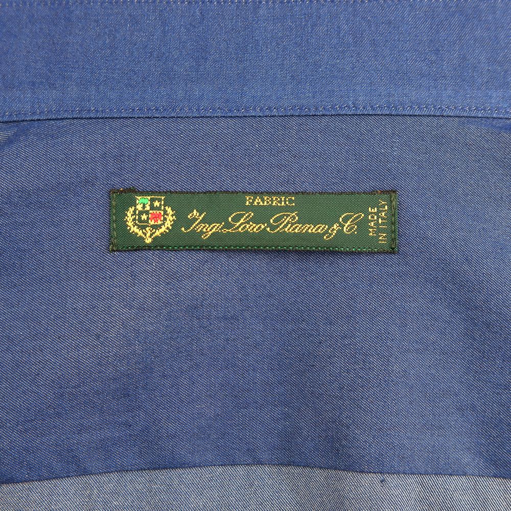 Made in Italy Blue Cotton Men's Shirt