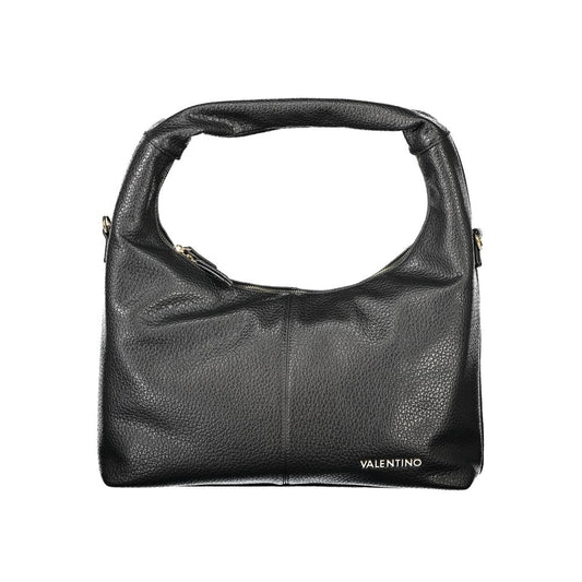 Mario Valentino Black Polyethylene Women Handbag with single handle and shoulder strap