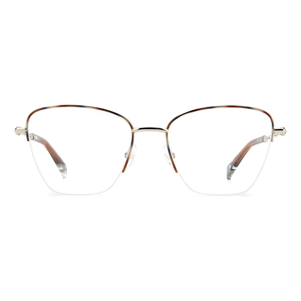 Front view of Missoni Bicolor Stainless Steel Glasses (Frames) with palladium horn color and frame dimensions 53/18/140mm.