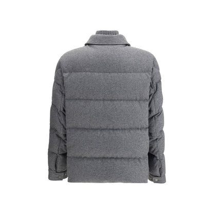 Moncler Gray Polyamide Coat