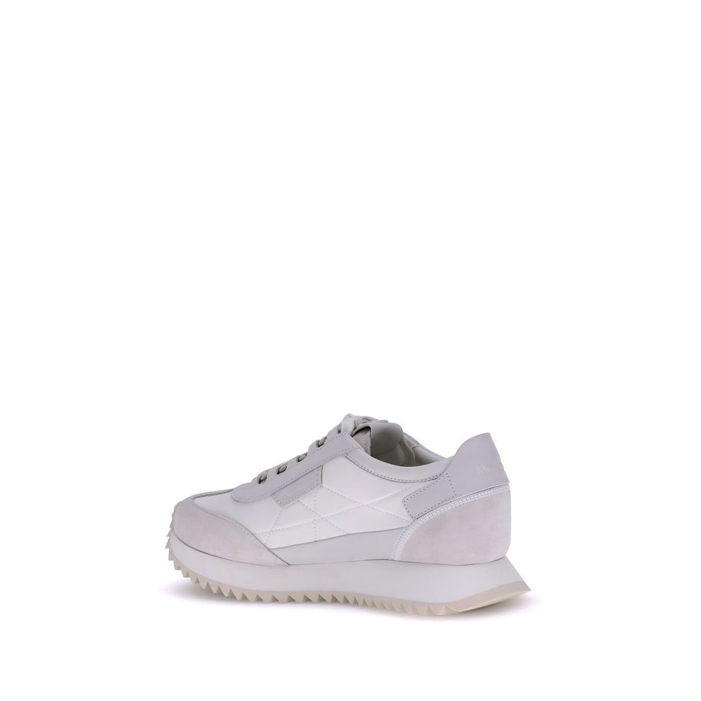 Moncler White Polyamide Low Top Sneakers