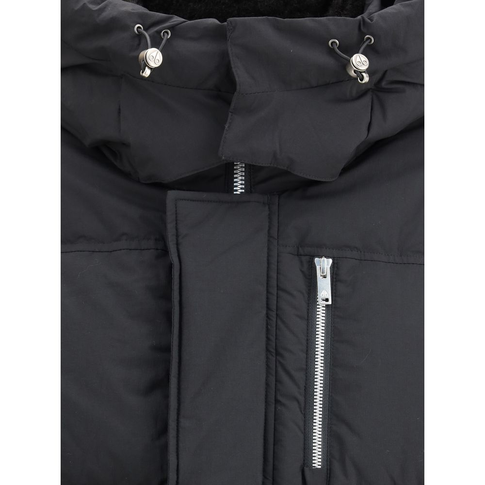 Moose Knuckles Black Nylon Coat