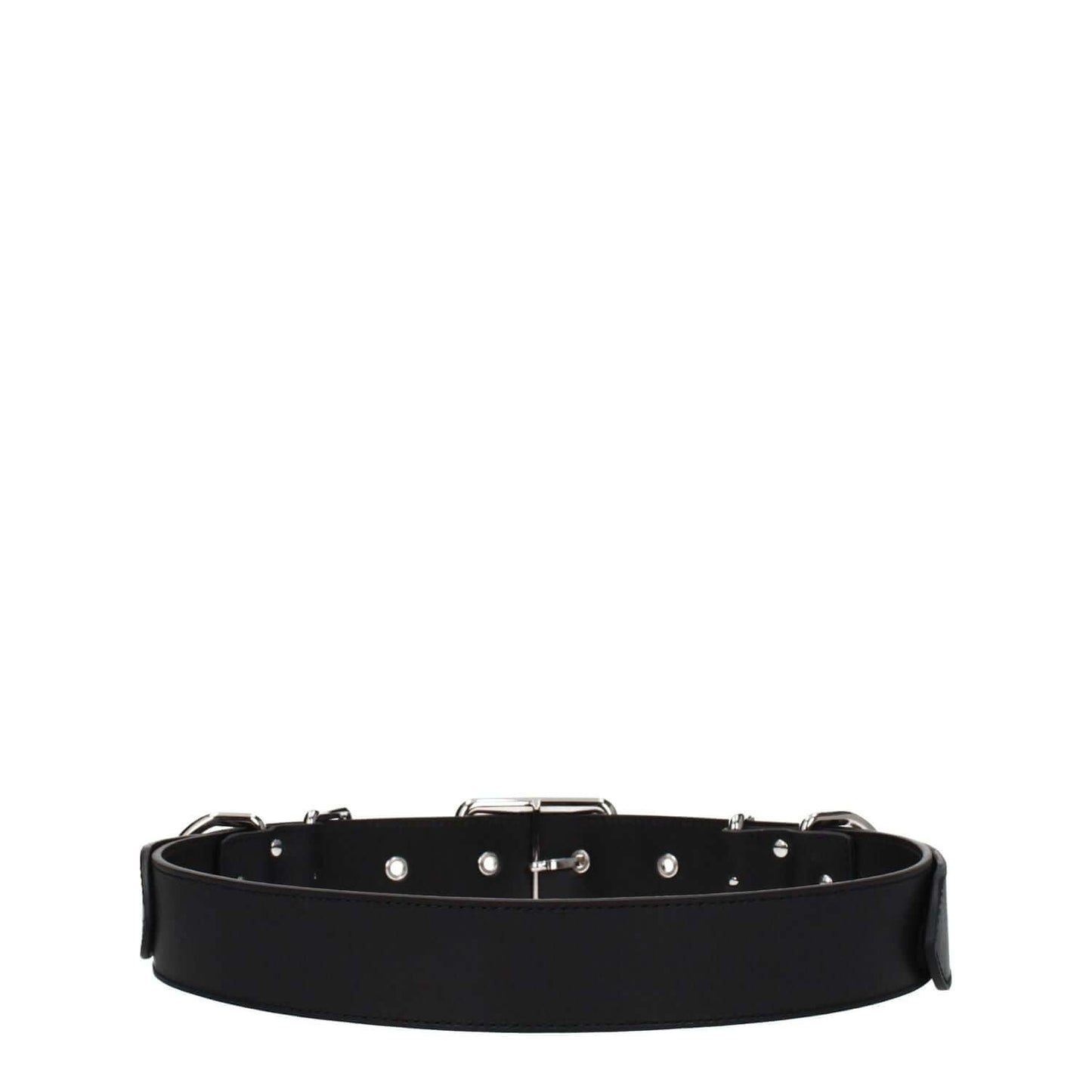 Moschino Black Leather Belt