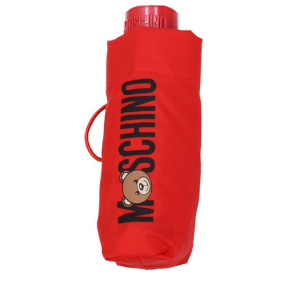 Moschino Red Polyester Umbrella with logo and clips closure, casual style with MPN 8430SUPERMINIC.