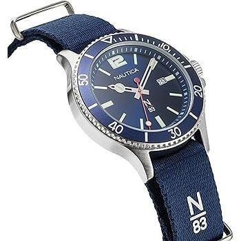 NAUTICA Mod. NAPABS904 watch for gents with quartz analog movement, water-resistant 5 ATM, mineral dial, in official box, 43mm case, bracelet.