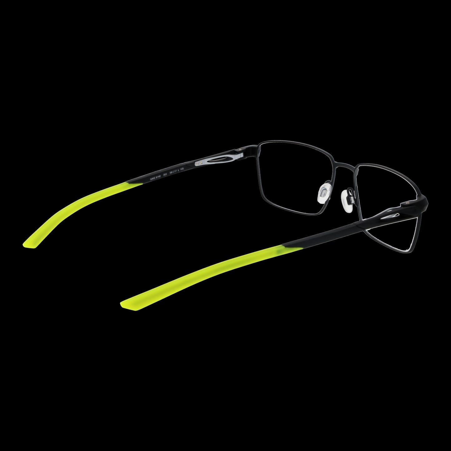 NIKE MOD. NIKE 8140 58002 Gent eyewear with sleek design and contrasting neon yellow arms, perfect for stylish gentlemen.
