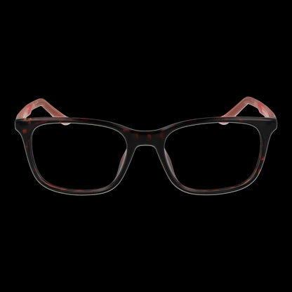 Front view of NIKE MOD. NK7255 53239 eyeglasses for ladies with a sleek black frame on a black background.