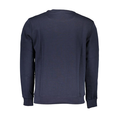 Rear view of North Sails Blue Cotton Men Sweater showcasing its sleek design and premium craftsmanship.