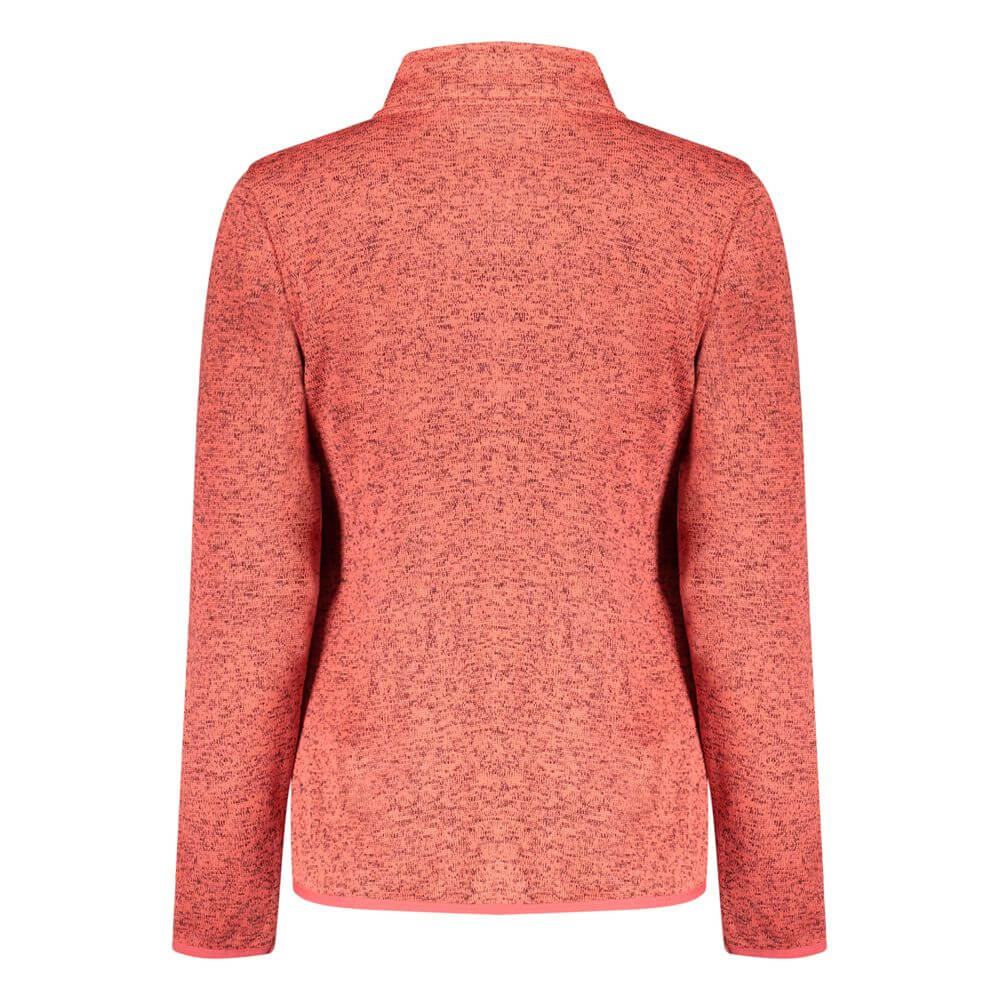 Norway 1963 Pink Polyester Women Sweater with long sleeves and elegant embroidery, showcasing the back view of the stylish design.