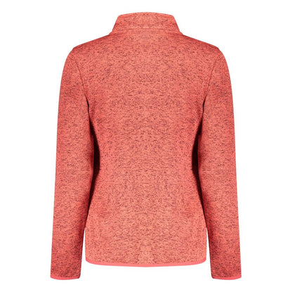 Norway 1963 Pink Polyester Women Sweater with long sleeves and elegant embroidery, showcasing the back view of the stylish design.