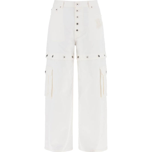 Off White Off-White "90's logo convertible baggy jeans Jeans Off White Beige