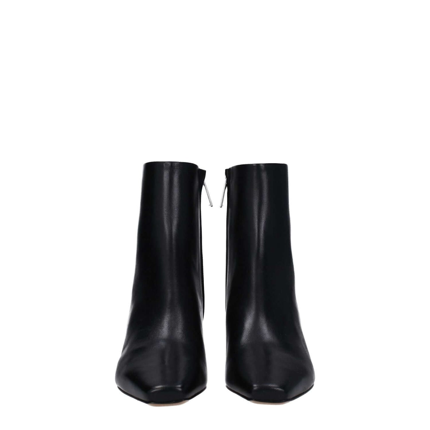 Off-White Black Leather Ankle Boots